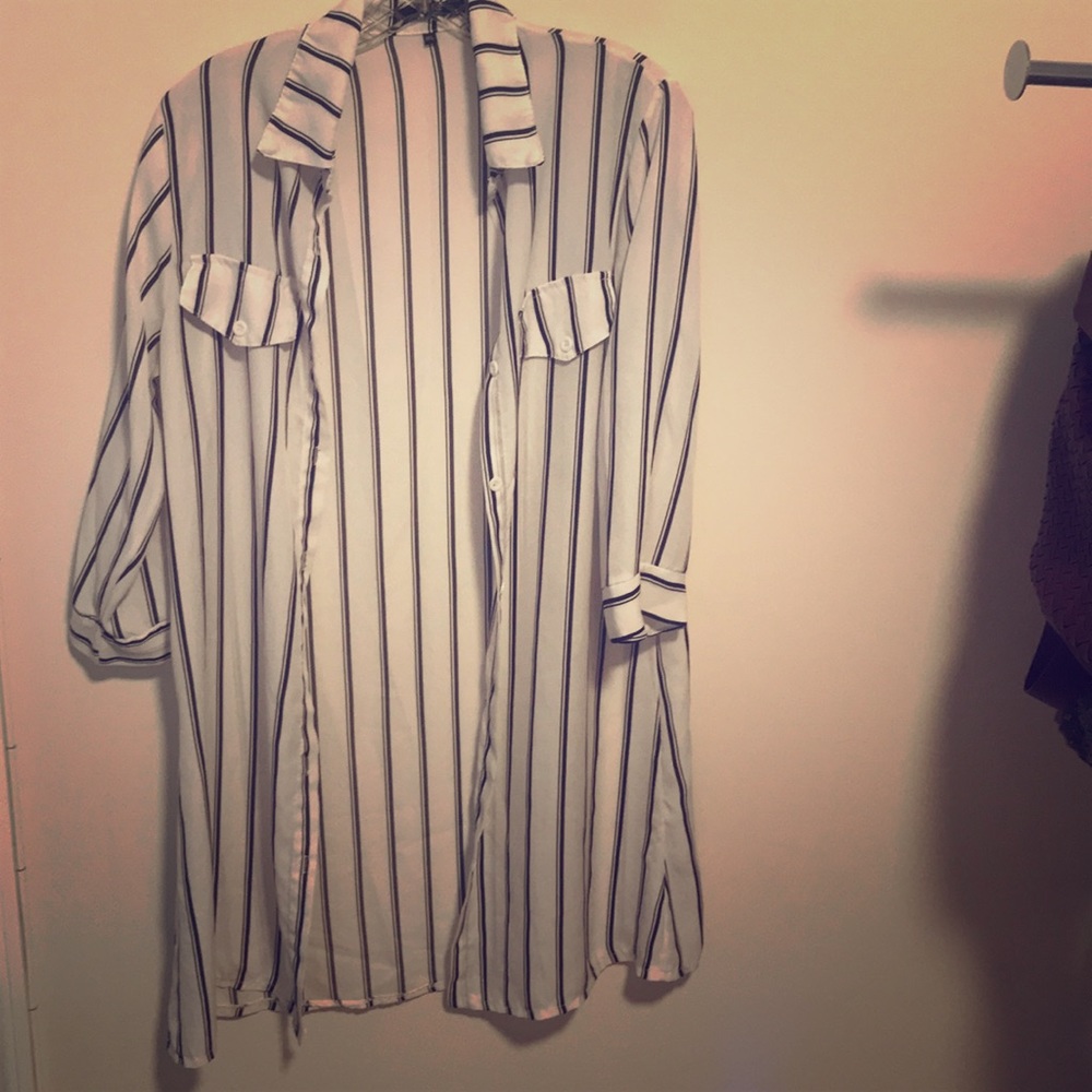 Long sleeve striped tunic
